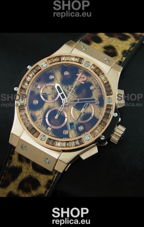 Hublot Big Bang Leopard Rose Gold Swiss Replica Watch