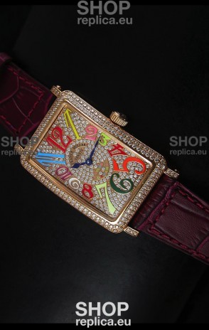 Franck Muller Master of Complications Long Island Ladies Watch in Pink Gold