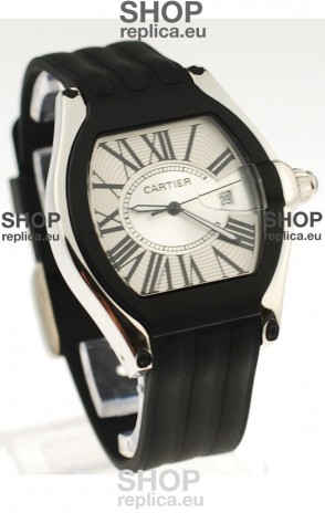 Cartier Roadster Japanese Replica Watch in White Dial