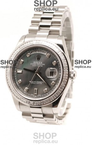 Rolex DayDate Swiss Replica Watch in Pearl Dial