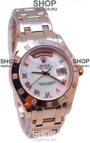 Rolex Day Date White Mother of Pearl Japanese Replica Watch