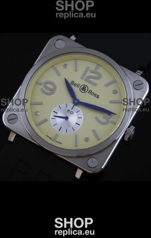 Bell & Ross Japanese Watch in Gold Ivory Dial