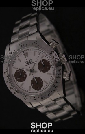Rolex Daytona Oyster Perpetual Swiss Replica Steel Watch in White Dial