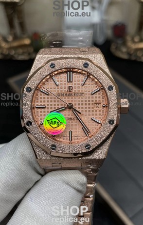 Audemars Piguet Royal Oak 37MM Frosted Casing Watch in 3120 Movement - 1:1 Mirror Replica