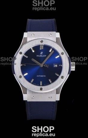 Hublot Classic Fusion 1:1 Mirror Replica Swiss Watch in 904L Steel Casing Blue Dial