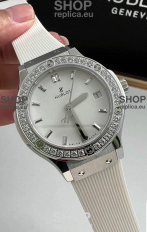 Hublot Classic Fusion Stainless Steel 33MM White Dial Swiss Quartz Movement Watch 1:1 Mirror Quality