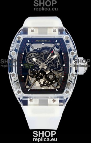 Richard Mille RM35-01 Transparent Sapphires Casing with Genuine Tourbillon Super Clone Watch