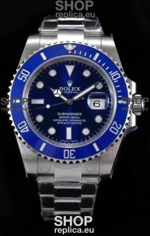 Rolex Submariner Japanese Replica Watch - Ceramic Bezel in Blue Dial/Bezel