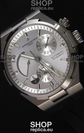 Vacheron Constantin Overseas Dual Time Steel White Dial Swiss Replica Watch 