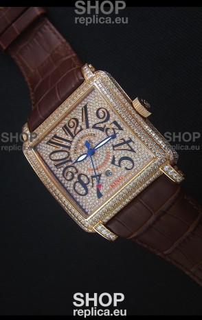 Franck Muller Conquistador King Automatic Swiss Replica Watch in Rose Gold 