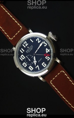 Zenith Heritage Pilot Type 20 GMT Matte Black Dial Swiss 1:1 Mirror Replica Watch