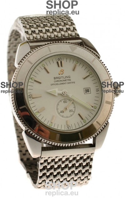 Breitling Chronometre Japanese Replica Automatic Watch in Steel Strap