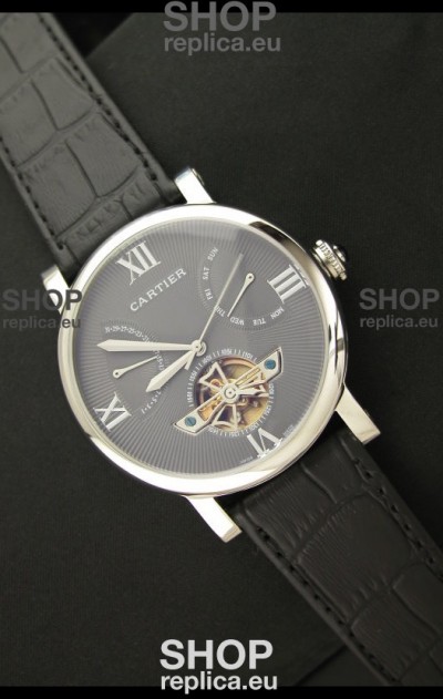 Cartier Calibre de Swiss Tourbillon Grey Watch