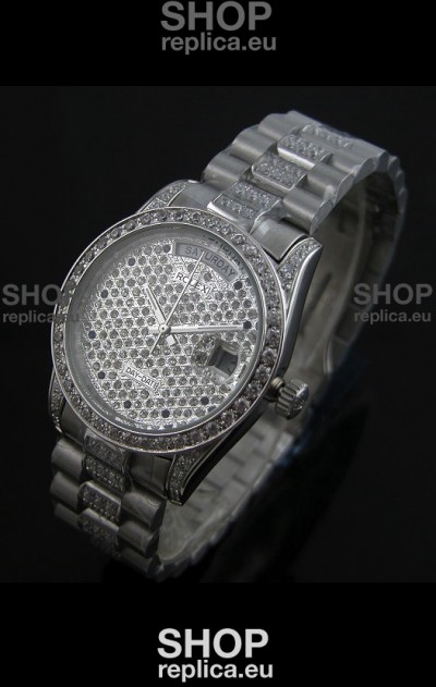 Rolex Day Date swiss Automatic Replica Watch in Diamonds Dial