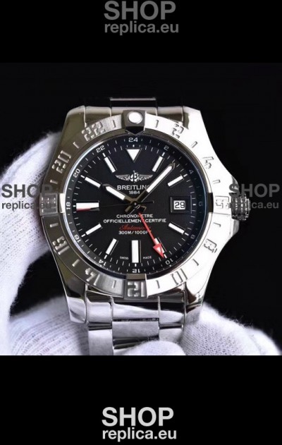 Breitling Avenger II Steel GMT Swiss Replica Watch 1:1 Ultimate Swiss Replica Watch