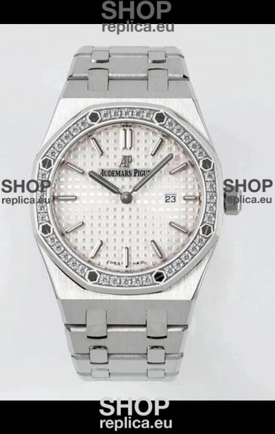 Audemars Piguet Royal Oak 33MM 904L White Black Dial 1:1 Mirror Replica Watch