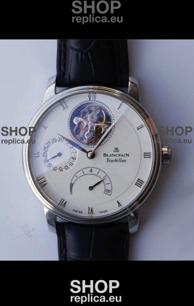 Blancpain Villeret 8 Jours Tourbillon Swiss Edition 1:1 Mirror Replica Watch - White Dial 