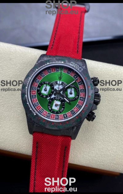 Rolex Daytona DiW NTPT Carbon Lucky Player Casino Swiss Replica Watch 1:1 Mirror Replica