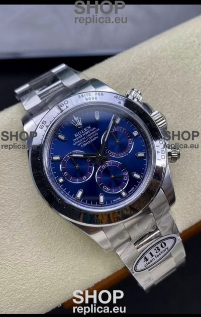 Rolex Cosmograph Daytona M116509 Original Cal.4130 Movement - 904L Steel Watch in Blue Dial