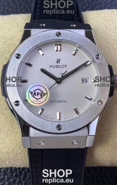 Hublot Classic Fusion 1:1 Mirror Replica Swiss Watch in 904L Steel Casing White Dial 42MM