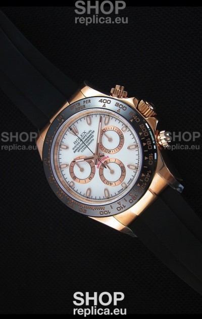 Rolex Daytona 116515 Everose 1:1 Mirror Replica White Dial Watch 